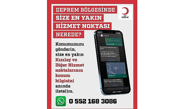 Kızılay'dan “Deprem Bölgesinde En Yakın Kızılay Hizmet Noktası Nerede" Uygulaması