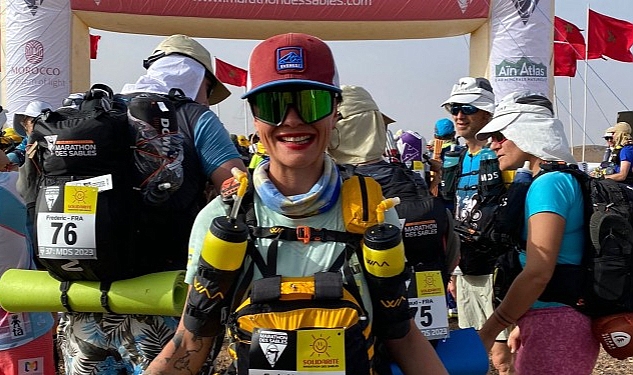 Marathon Des Sables'a katılan ilk Türk kadını Seda Nur Çelik, Depremden etkilenen çocuklar için Sahra Çölü'nde koştu