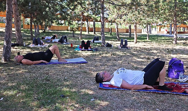 Çankayalılar açık havada sporla zinde kalıyor