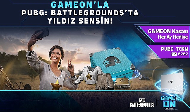 GAMEON farkıyla PUBG'de GAMEON Kasası her ay hediye