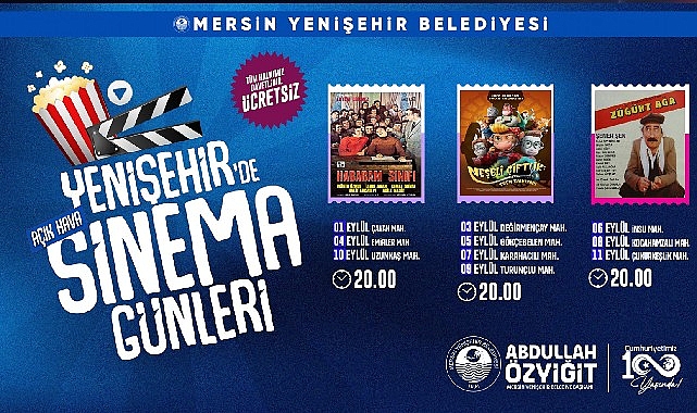 Yenişehir Belediyesi kırsal mahallelere açık hava sineması kuruyor