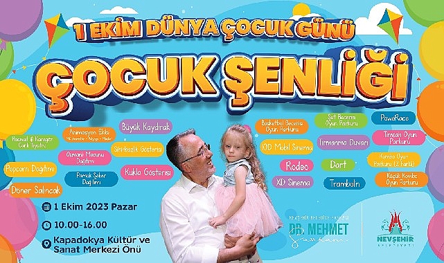 1 Ekim Dünya Çocuk Günü'nde çocuklar doyasıya eğlenecek