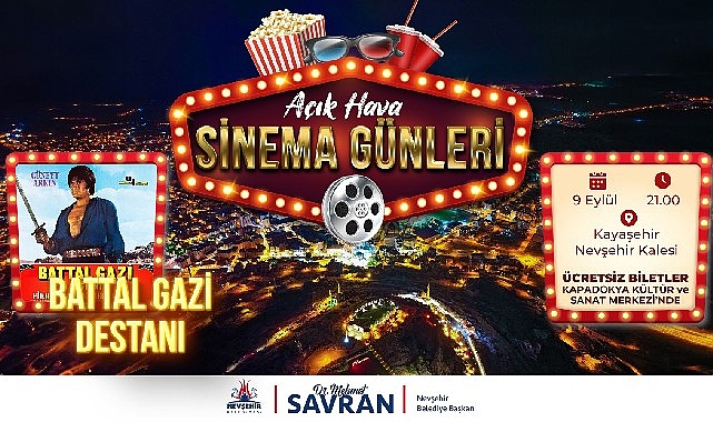 Açık Hava Sinema Günleri “Battal Gazi Destanı" ile devam ediyor